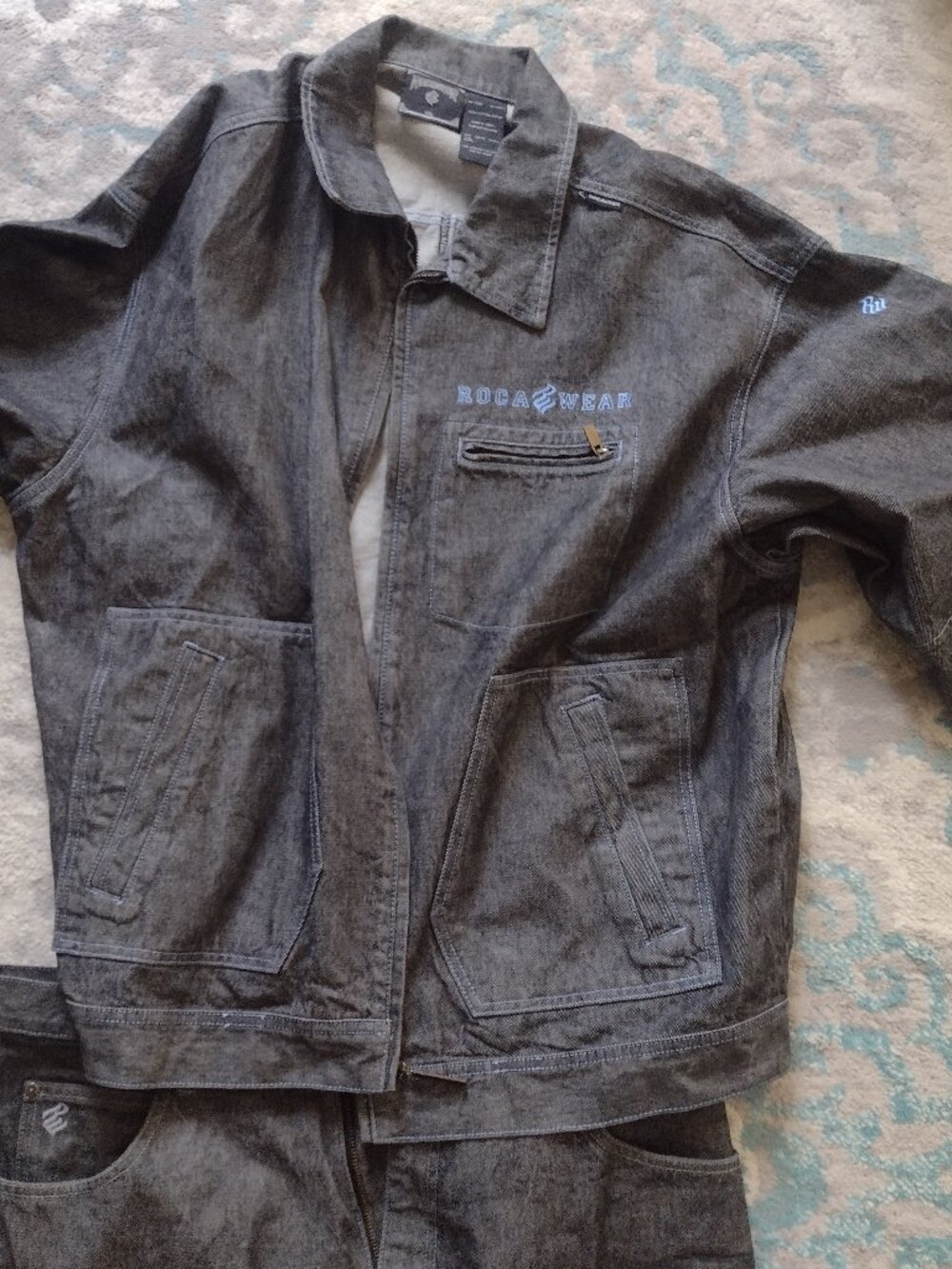 Vintage Rocawear denim jacket and jeans set 100 % cotton